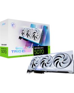 MSI Video Card Nvidia GeForce RTX 5070 12G GAMING TRIO OC White, 12GB GDDR7, 192bit, Effective Memory Clock: 28000MHz, Boost: 2610 MHz, 6144 CUDA Cores, PCIe 5.0, 3x DP 2.1b, HDMI 2.1b, RAY TRACING, Triple Fan, 1x16pin, 650W Recommended PSU, 3Y