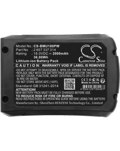 Батерия  акумулаторен трион  BOSCH AdvancedCut 18 1600A005B0 LiIon 18V 2000mAh Cameron Sino