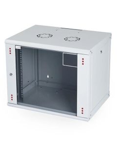 Стенен комуникационен шкаф 450 мм дълбочина, Elegant Wall светло сив — 4U