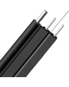 FTTH Drop Cable 4F G657A1, 2x0.5mm FRP+1.2mm Solid steel messenger