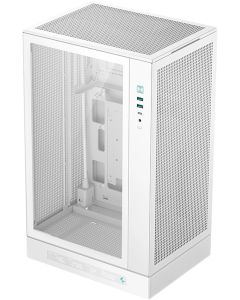 DeepCool CH270 DIGITAL WH, Mini Tower, Mini-ITX-Micro-ATX, 2xUSB3.0, 1xType-C Gen 2, 1xAudio-Mic, Mesh Panel, White