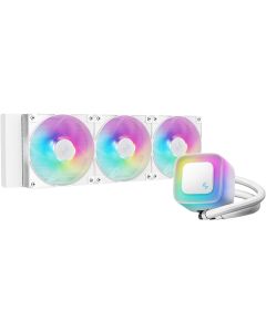 DeepCool LE360 WH V2, 360mm CPU Liquid Cooler, 3x120mm PWM ARGB Fans, ARGB block, White, LGA1851-1700-1200-1151-1150