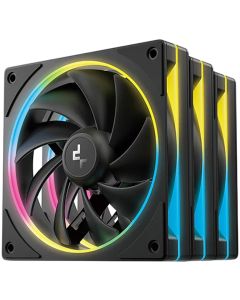 DeepCool FL12 SE 3IN1, 3x120mm ARGB Fans, 8-pin Cable, PWM, Fluid Dynamic Bearing, PBT, 3 pack, ARGB Halo