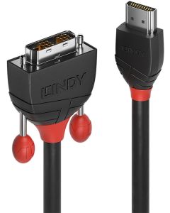 LINDY LNY-36271 :: HDMI към DVI-D кабел, M-M, черен Line, черен, 1.0 м
