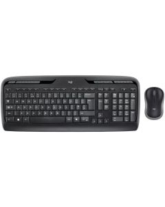 Комплект безжични клавиатура и мишка Logitech MK330 WL 920-003989, USB - черен
