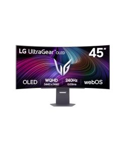 LG 45GX90SA-B, 44.5\", OLED UltraGear 21:9 Curved Smart, 0.03 ms, WQHD (3440x1440), 240Hz, HDR 400, 1500000:1, 250 cd/m2