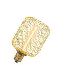 LED винтидж лампа LDECOSQ100GD 3,5W 1800K Ra>80 230 VFIL E27 FS1 - OSRAM DECOR STRAW FILAMENT LAMP IN METAL HOUSING