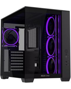 Кутия ASUS A32 PLUS Tempered Glass + 4 ARGB Вентилатора - Black