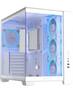 Кутия ASUS A32 PLUS Tempered Glass + 4 ARGB Вентилатора - White