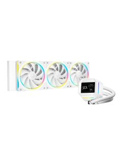 DeepCool водно охлаждане Water Cooling LM360 WH - 2.4 inch IPS Display, Addressable RGB