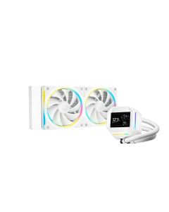 DeepCool водно охлаждане Water Cooling LM240 WH - 2.4 inch IPS Display, Addressable RGB