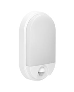 LED аплик-овал, с PIR, 10W 800lm 4000K, Ra>80, IP54, бял - ORNO NEFRYT AD-OP-6110WLPMR4