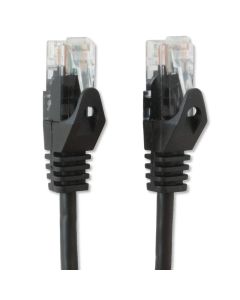 Patch cable UTP, Cat.5e, PVC, CCA, black, 0.5m