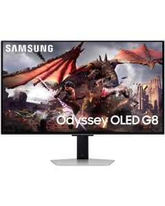 Samsung Odyssey OLED G8 G80SD, 32" 3840 x 2160 4K UHD, 16:9, 240 Hz, 0.03 ms, 250 cd/m2, HDMI, DisplayPort, 10W, Сребрист