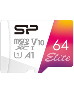 Карта памет Silicon Power Elite, 64GB, microSDHC/SDXC, U1 V10, Full HD 1080p