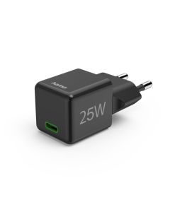 Зарядно устройство HAMA мини 220V 25W USB-C PD Черен