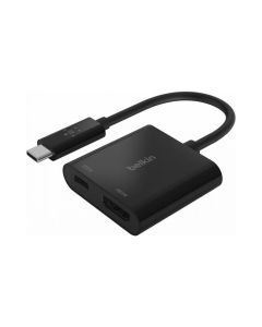 Адаптер Belkin, USB-C to HDMI + Charge Adapter, Черен