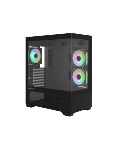 Zalman кутия Case ATX - Chronix BLACK - 3 x 120 mm A-RGB, USB-C, Tempered Glass
