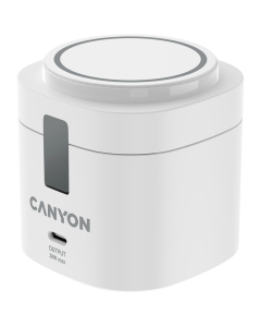 Canyon 4 in 1 Wireless Charging Stand, 30W max, Size: 70x70x70.3mm, weight: 414g, with 65W charger and 1M cable, white