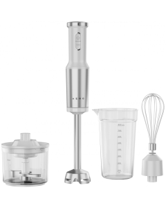 Hand Blender, 1200W in CB, White, Tiger Teeth Cutter, Whisk, Food Processor, Cup