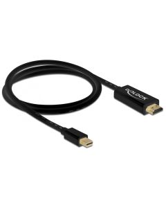 Delock mini DisplayPort към HDMI, DisplayPort 1.1a, HDMI High Speed, до 1920×1200 60 Hz, черен, 1 m