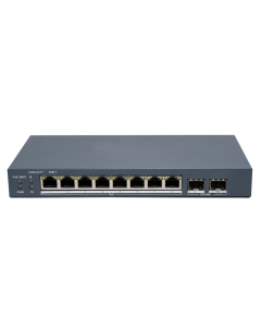 PoE Суич HikVision DS-3E1510P-EI/M-8P2F 8x Gigabit RJ45 PoE ports +2 Gigabit SFP 80W
