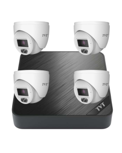 TVT комплект 4 куполни камери и NVR