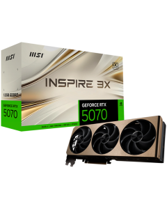 MSI Nvidia GeForce RTX 5070 12G INSPIRE 3X OC, 12GB GDDR7, 192bit, 6144 CUDA, PCIe 5.0, 3x DP 2.1b, HDMI 2.1b