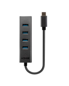 LINDY LNY-43325 :: 4-портов USB 3.2 Gen 1 Type C хъб