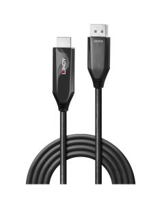 LINDY LNY-40932 :: DisplayPort към HDMI 4K120Hz кабел, активен, черен, 3.0 м