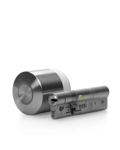 Nuki смарт ключалка за врата Smart Lock Ultra, магнитен порт за зареждане, дистанционно управление, сив