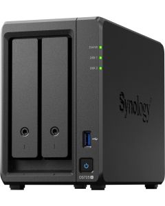 Synology NAS DS725+, за 2 диска 3.5-2.5, 2x M.2 NVMe, черен