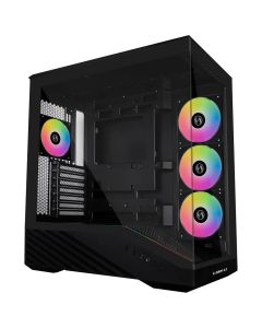Lian Li Vector V100 ARGB Mid-Tower, закалено стъкло, ATX, до 9 вентилатора, 2 x USB 3.0, 1 x USB-C, черен