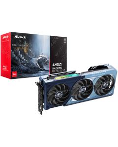 ASROCK Video Card AMD Radeon RX 9070 XT Monster Hunter 16GB GDDR6 256-bit, 1x HDMI 2.1b, 3x DP 2.1a, 2x 8-pin PWR connector, PCIe 5.0 x16, recommended PSU 800W, 298 x 131 x 58 mm, 2.9-slot, 90-GA6FZZ-00UANZ