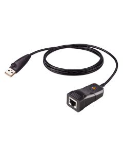 ATEN UC232BF, USB към RJ-45 (RS-232) конзолен адаптер, FTDI чипсет, COM retention, 1.2 м, черен
