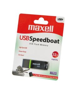 MAXELL Speedboat, 32GB, USB 3.1, черен