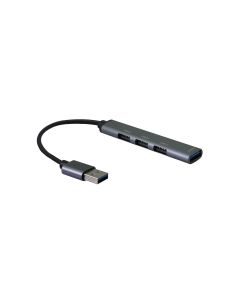 VALUE S3018 :: USB 3.0 хъб, 4x USB A порта (3x USB 2.0 + 1x USB 3.2 Gen1), сив