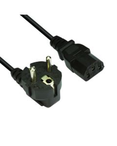Захранващ кабел 220V IEC 60320 C13 1.5м Черен