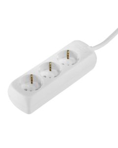 HAMA, 3х шуко, 1.4м, 45°, 3680 W, 250 V, детски контрол, бял