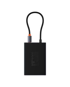Baseus PioneerJoy 8-в-1 USB-C хъб – HDMI 4K@60Hz + HDMI 4K@30Hz + DP 8K@30Hz + VGA + 2x USB-A 3.0 + 2x USB-C – WKYY030413