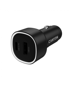 Зарядно за кола CANYON OnDrive 85 PD, USB-A+USB-C, 85W, черен