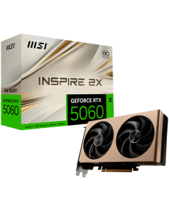 MSI Video Card NVIDIA GeForce RTX 5060 8G INSPIRE 2X OC, 8GB GDDR7, 128-bit, 2535 MHz Boost, 3x DP 2.1b, HDMI 2.1b, G-SYNC