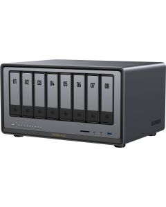 8-Bay Diskless i5-1235U 8GB DDR5 RAM 128GB System Drive, 10GbE*2 HDMI 8K 60Hz TBT4*2, без дискове, DXP8800plus