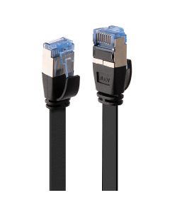 LINDY LNY-47484 :: FTP мрежов кабел, плосък, Cat. 6A, черен, 5.0 м
