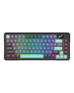 Bluetooth и безжична механична геймърска клавиатура Redragon Behemoth Pro K724SP-RGB-PRO, RGB осветление - черна със сив градиент