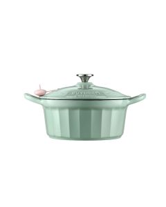 BUYDEEM Enameled Cast Iron Dutch Oven 3, 9L, model CP551, color Cozy Greenish