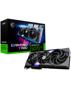 MSI Video Card Nvidia GeForce RTX 5070 TI 16G GAMING TRIO, 16GB GDDR7, 256bit, Effective Memory Clock: 28000MHz, Boost: 2452 MHz, 8960 CUDA Cores, PCIe 5.0, 3x DP 2.1b, HDMI 2.1b, Triple Fan, 1x16pin, 750W Recommended PSU, 3Y