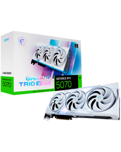 MSI Video Card Nvidia GeForce RTX 5070 12G GAMING TRIO White, 12GB GDDR7, 192bit, Effective Memory Clock: 28000MHz, Boost: 2512 MHz, 6144 CUDA Cores, PCIe 5.0, 3x DP 2.1b, HDMI 2.1b, RAY TRACING, Triple Fan, 1x16pin, 650W Recommended PSU, 3Y