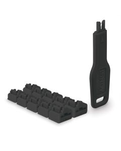 LINDY LNY-47891 :: RJ-45 порт блокер, 10 бр. + 1 ключ, черен