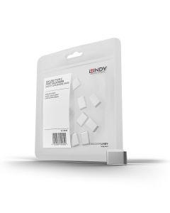 LINDY LNY-40439 :: Система за заключване на USB Type C портове, 10 порт блокера, бели